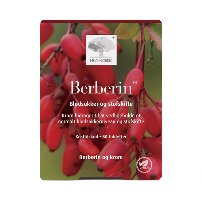 New Nordic Berberin™ med berberin og krom bidrager til at opretholde et normalt blodsukkerniveau og stofskifte.