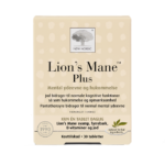 New Nordic Lion’s Mane™ Plus indeholder løvehale-svamp, fyrrebark, B-vitaminer og jod, hvor jod bidrager til normale kognitive funktioner som hukommelse og opmærksomhed, og pantothensyre bidrager til normal mental ydeevne.